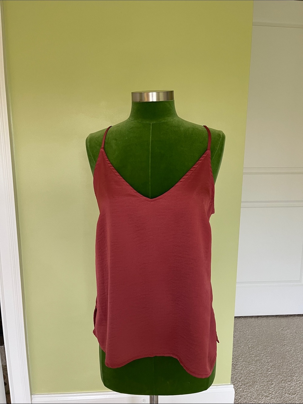 a new day Raspberry V-Neck Satin Cami Top
